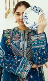 Zara Shahjahan - 1075 | Premium 3PC Embroidered Lawn Suit with Diamond Dupatta